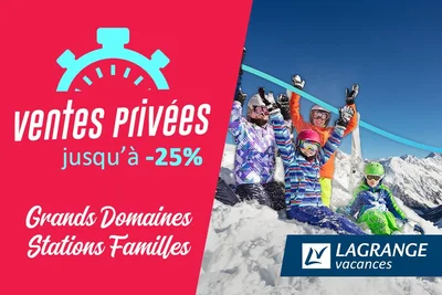 Vente privée ski Lagrange : jusqu'à -25% sur toute la saison ski