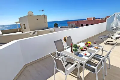 Image de Ferienwohnung Ocean Sounds A in Gran Tarajal, Innenstadt, Meerblick, Terrasse