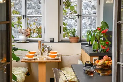 Image de Stone house with patio, garden, and terrace, 15 mn walk from swimming areas.