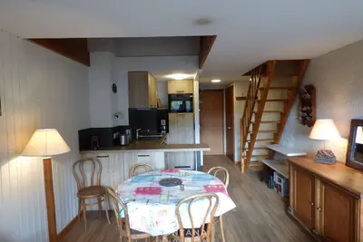 Image de T2 + coin nuit au pied des pistes, idéal pour 4 personnes