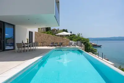 Beachfront Villa Marelia with Pool