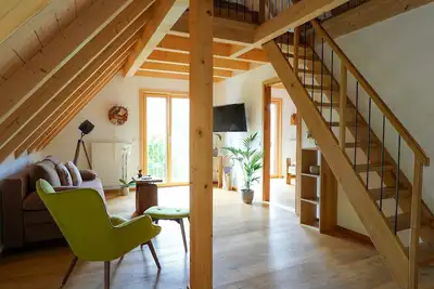 Image de Appartement 'Heimatglück 2, Maisonette, 76qm' avec terrasse partagée, balcon et Wi-Fi