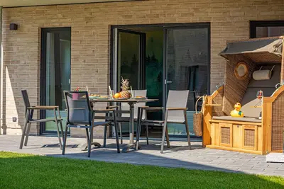 Image de Wiking-koje 2 - Terrasse, 3 Schlafzimmer, Strandkorb, Grill