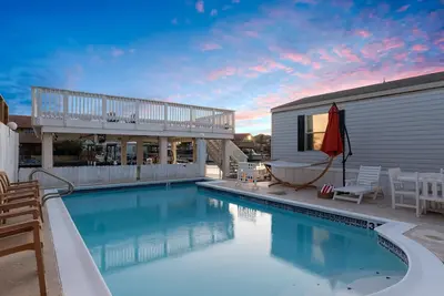 Home with private pool and deck with boat slip