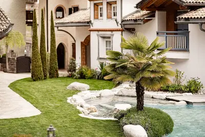 Image de Appartement 'Naturoase Stegerhof Iris' avec vue sur les montagnes, piscine et sauna partagés