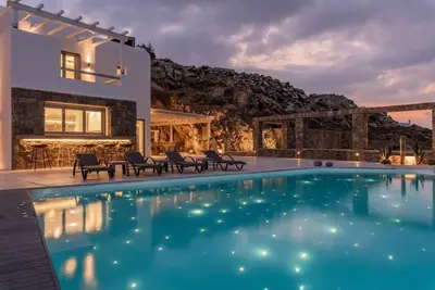 Image de Villa 'Ornos Nolan' avec vue sur la mer, Wi-Fi et climatisation