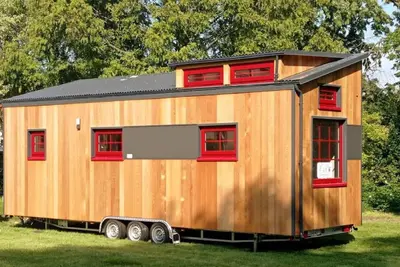 Image de Studio \"Tiny House Paradies\" avec terrasse privée, jardin partagé et Wi-Fi
