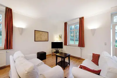 Image de Appartement 'Gut Rattelvitz - Parterre Ost' avec vue sur la mer, terrasse privée et Wi-Fi