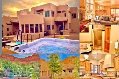 Image de Staycation at outdoor inviting hot tub house with sweeping views of The Chapel.