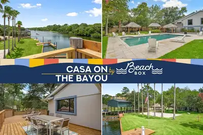 Image de Waterfront oasis with private pool, game room, fire pit and volleyball court