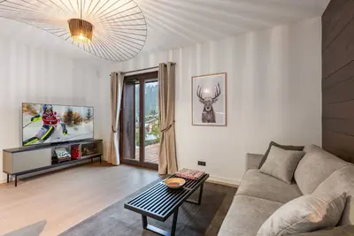Image de Appartement proche pistes avec jardin, parking, casier à ski - 5 min à pied du centre de Megève
