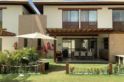 Image de Ocean view house Imbassai beach 2 bedrooms 7 beds, seafront gated condominium.