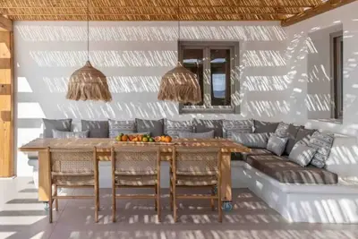 Panoramic view villa with stand alone bathtub and jacuzzi. . .