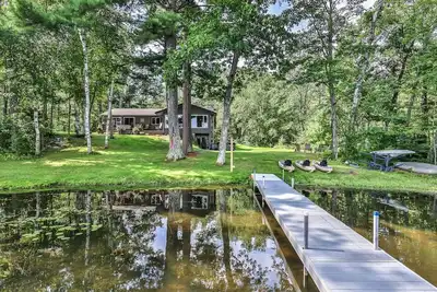 Image de Private waterfront home with dock, kayaks, firepit, & open layout - dog-friendly