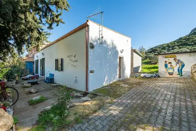 Image de Maison de vacances 'La Rocca Del Pellegrino' avec vue sur les montagnes, Wi-Fi et climatisation