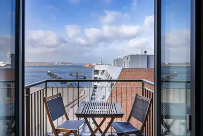 Image de Ferienapartment mit Balkon und Tollem Ausblick an der Hafenspitze von Wismar