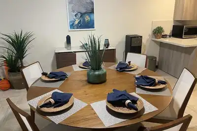 Image de Enjoy the beautiful El Portillo beach from this family sized condo.