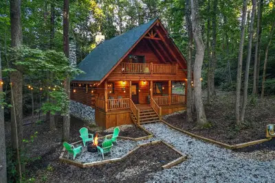 Image de Cabine-Traditionelle-Salle de bain privée-Vue sur le bois-The Green Frog