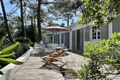Image de Maison avec magnifique terrasse vue sur arbres, port de La Vigne et le Bassin