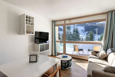 Image de Studio cabine 6 pers. proche pistes avec balcon et casier Ă ski