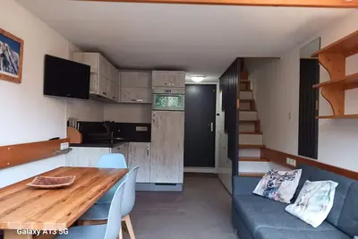 Image de Appartement 3p 6 pers Arc 1800 au pied des pistes avec balcon et équipements complets