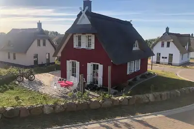 Image de Machen Sie Urlaub am Salzhaff in Einem Reetgedeckten Haus mit MĂĽhlenblick!