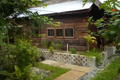 Image de Unique wooden duplex near the sea.