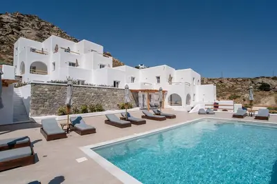 Appartement dans un hôtel 'Naxos Earth Junior Suite' avec vue sur mer, Wi-Fi et climatisation