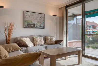 Image de Duplex pour 8 en 1ère ligne de mer avec piscines, parking, Wi-Fi et climatisation