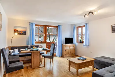 Image de Appartement 'Ferienwohnung Zugspitze' avec vue sur les montagnes, balcon et Wi-Fi
