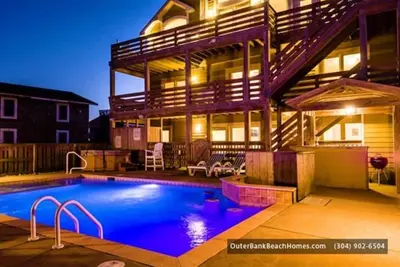 Image de Sale: Aug23-Aug28 Angler’s Retreat | Oceanfront • Pool • Spa• Theater • Elevator