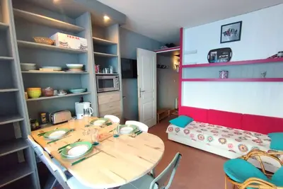 Image de Studio 4 pers avec balcon, ski aux pieds, Aragnouet - 2mn des pistes, ascenseur, casier à ski