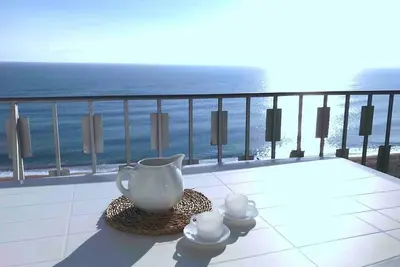 Beachfront apartment with dream sea-views