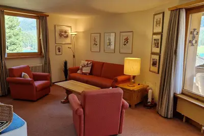 Appartement 2 pièces ; appartement clair et confortable avec belle vue sur les m