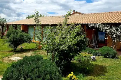 Image de Magnifique maison en bottes de paille entre vignobles bio et oliveraies