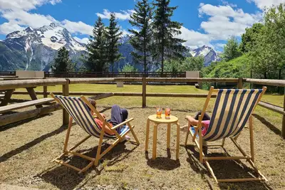 Image de Studio 4\/5pers, terrasse, jardinet, vue imprenable sur la Muselle. 50m des pistes