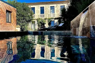 Image de Maison de Maître avec sa Tiny house, piscine et garage
