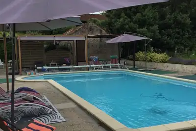 Image de Gîte la grande ourse 80m2 avec piscine au calme à la campagne sans vis à vis