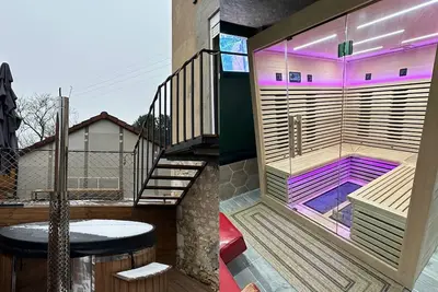 Image de Maison bien-être avec bain nordique et sauna
