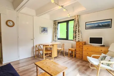 Image de Studio lumineux balcon ski aux pieds - 4 pers.