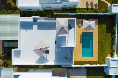 Rooftop Ocean View Villa Steps to a Private Beach
