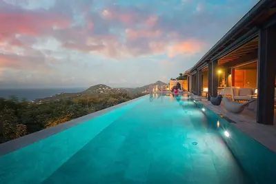 Image de holiday vacation villa rental Caribbean, st. barts, st. barths, pool, air conditioning, view, wi-fi internet, lurin dist
