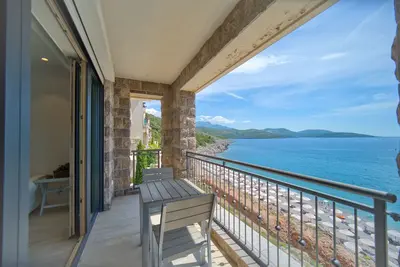 Lustica Bay Beachfront Apartment with access to Private Beach