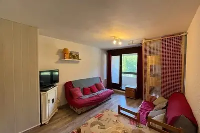 Image de Centre station, 3ème étage, vue dégagée, balcon, télévision, casier à ski, 23m², Les Orres
