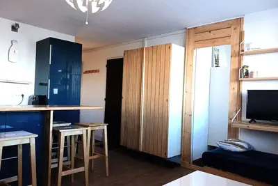 Image de Superbe 2 pièces cabine 4  personnes à Arc 1600, proche des pistes et proche des commerces