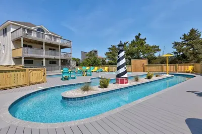 Image de Rio Rodanthe: Oceanfront Paradise - Private Lazy River & Kiddie Pool +Elevator +