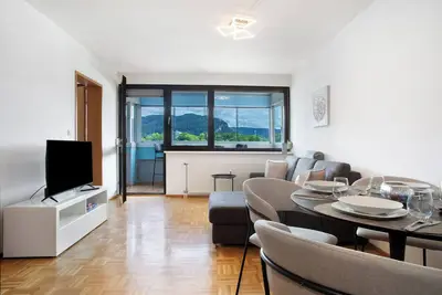 Image de Appartement \"Am Bodensee\" avec vue sur les montagnes, jardin partagé et Wi-Fi