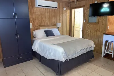 Image de Studio cabin #2 with lake view, boat dock access, outdoor seating, and firepit.