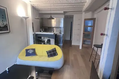 Notre Dame, duplex de 53m2 sur les toits, metro direct vers les Jo, clim