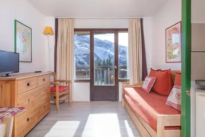 Image de Studio cabine 4 pers avec Wifi, casier à skis et balcon exposé sud à Avoriaz